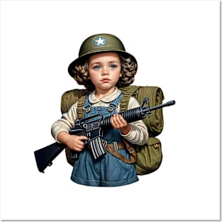 The Little Girl and a Gun Posters and Art